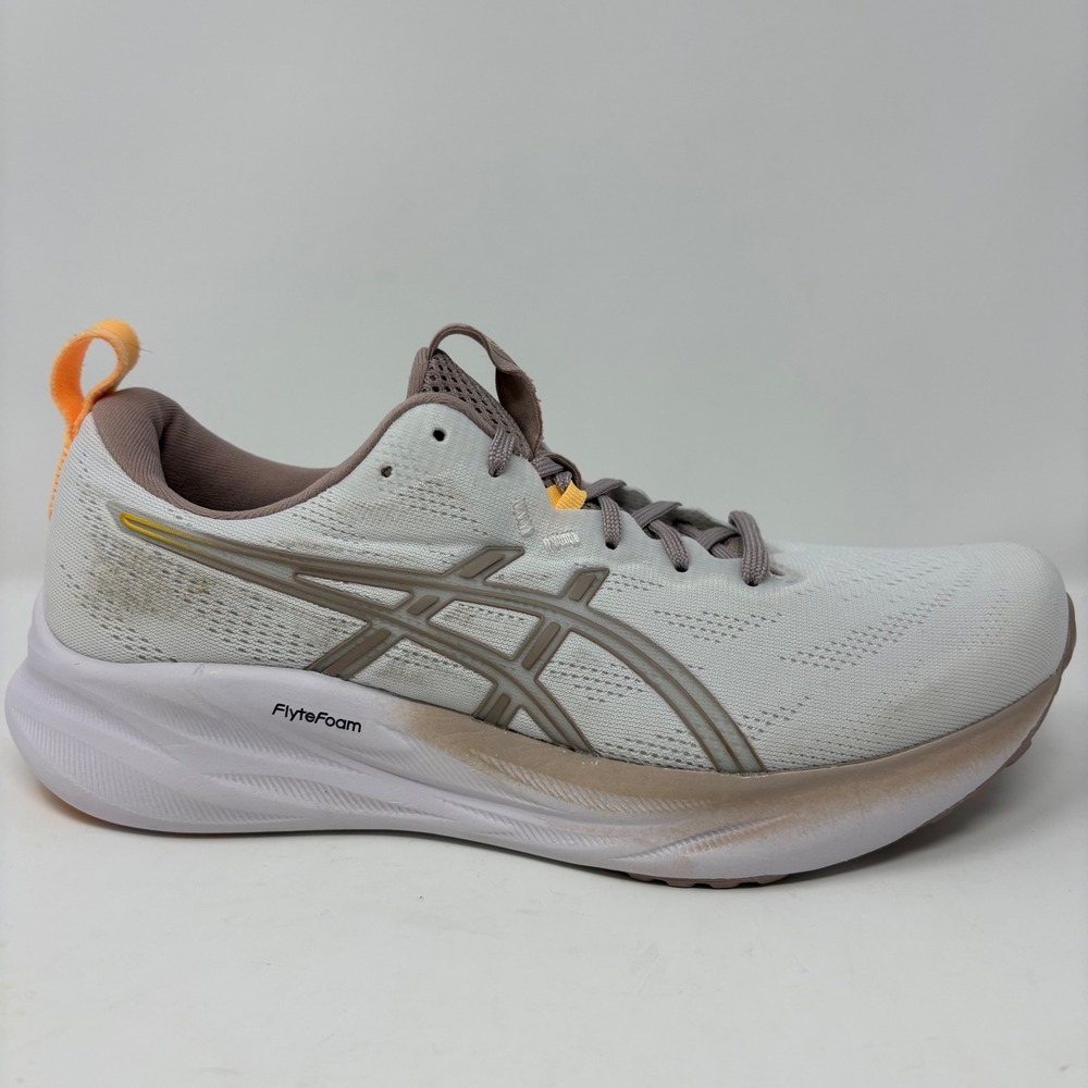 ASICS Gel-Pulse 16 Women's Size 9 White Brown Yellow Running Shoes (1012B755)